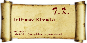 Trifunov Klaudia névjegykártya