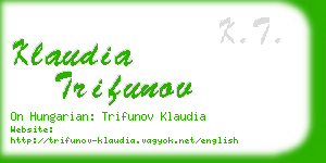 klaudia trifunov business card